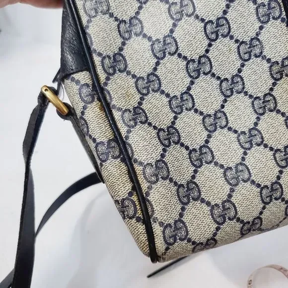 GUCCI Authentic Vintage Ophidia blue web  GG pvc leather web  bag - Picture 14 of 16